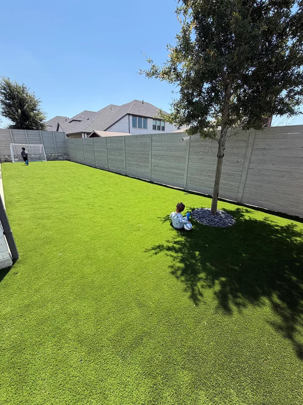 Finished landscape turf installation by DFW Turf Pros 3