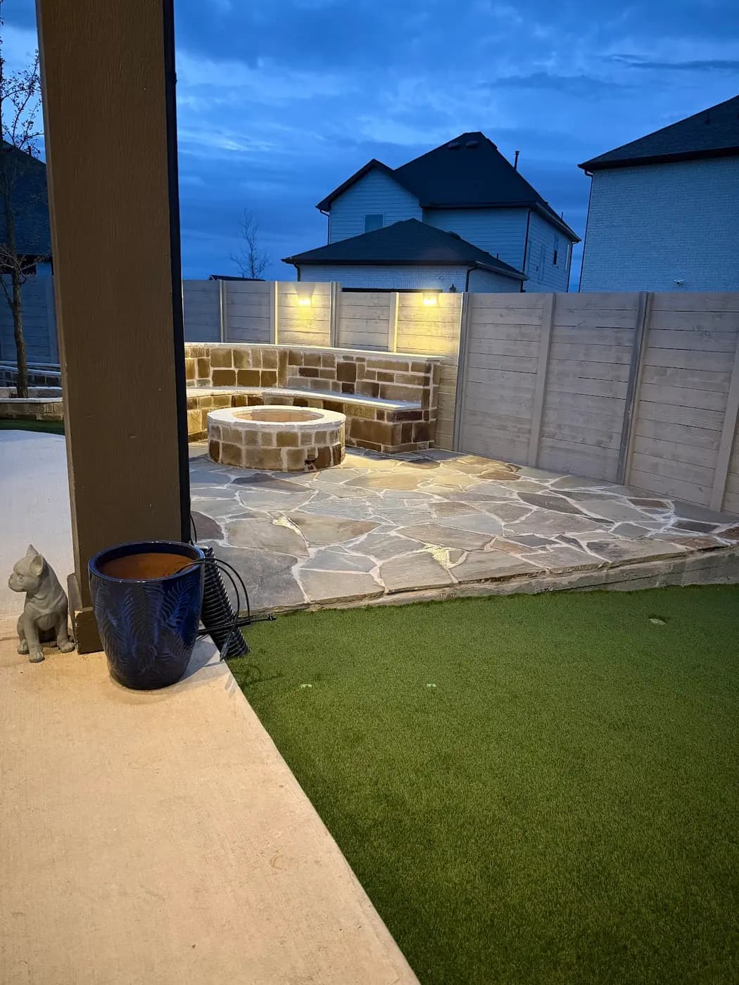 Finished landscape turf installation by DFW Turf Pros 4