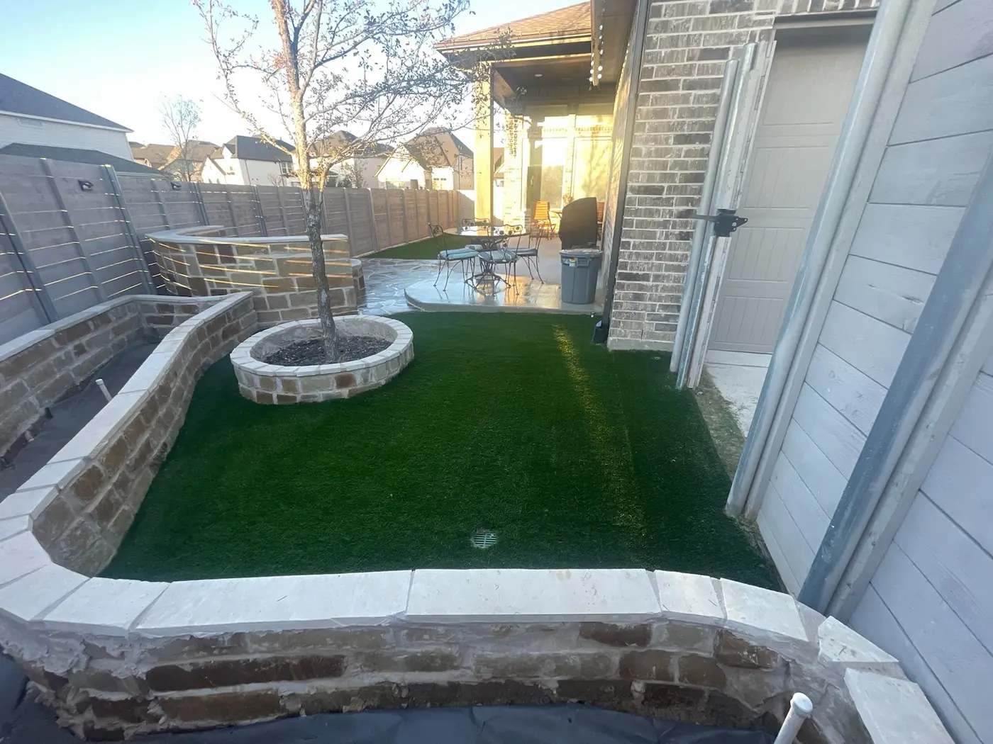 Finished landscape turf installation by DFW Turf Pros 6