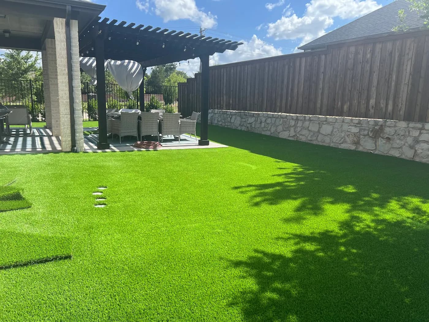 Finished landscape turf installation by DFW Turf Pros 12