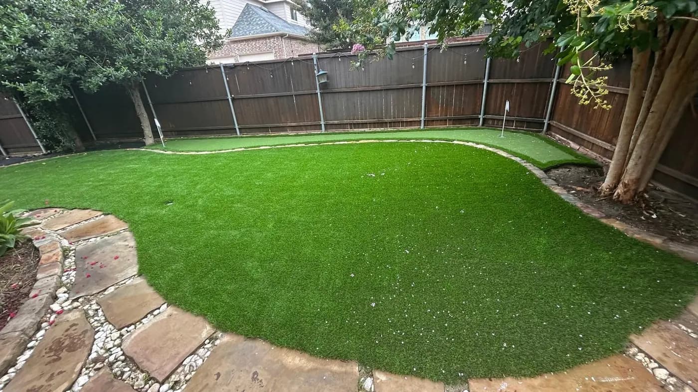 Finished landscape turf installation by DFW Turf Pros 19