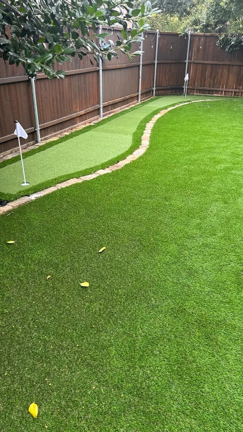 Finished landscape turf installation by DFW Turf Pros 20